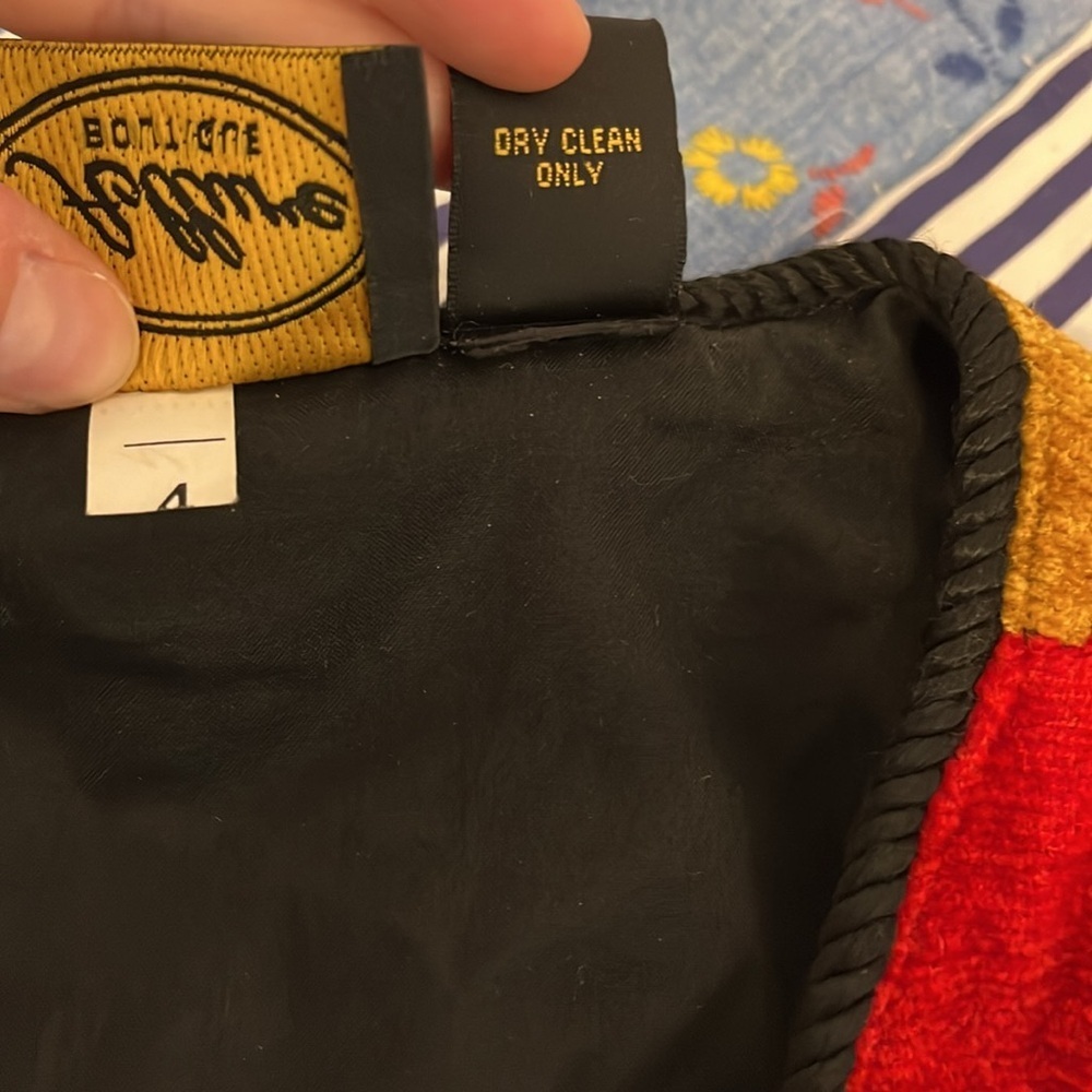 Vtg Allure Boutique Patchwork Painted Design Cord… - image 8